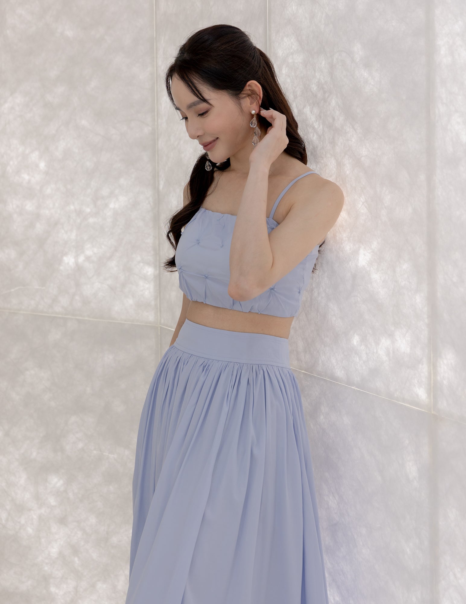 Morie Dress Co-Ord Set in Powder Blue