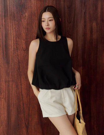 Joyce Bubble Top in Black