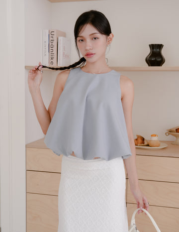 Joyce Bubble Top in Blue