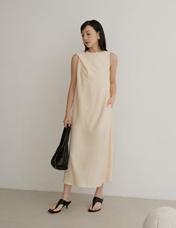 Ryleigh Scarf Dress in Buttermilk