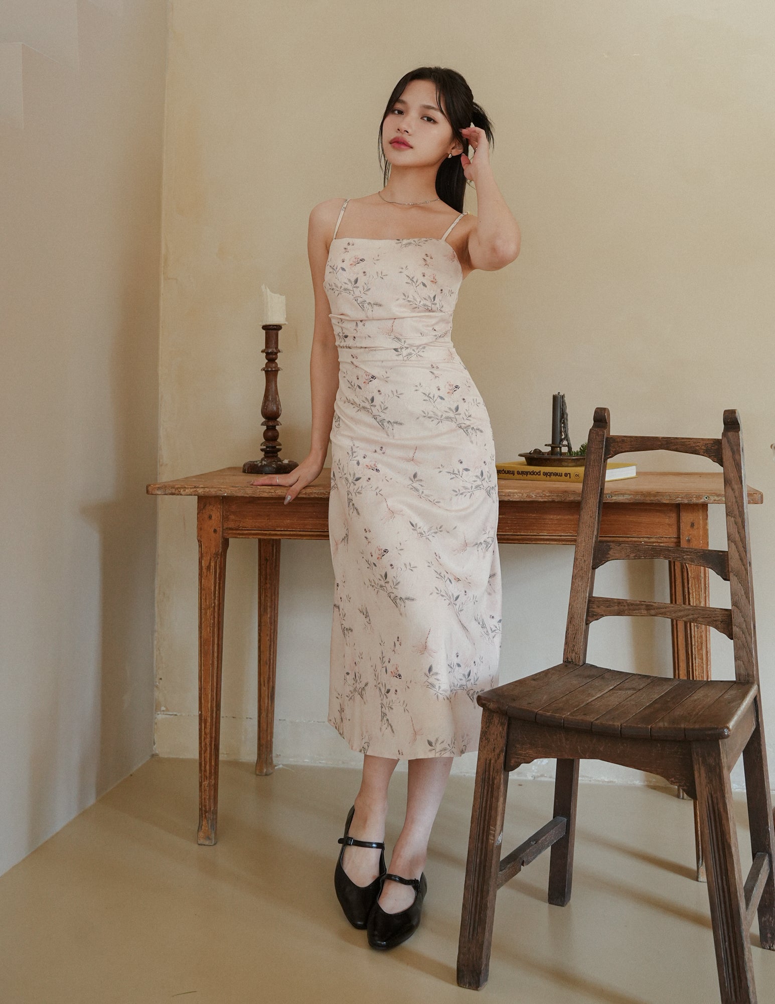 Corrine Beaded Strap Dress in Botanical Corrine Beaded Strap Dress in Botanical