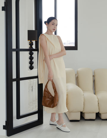 Ryleigh Scarf Dress in Buttermilk