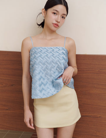 Helena Weave Top in Blue