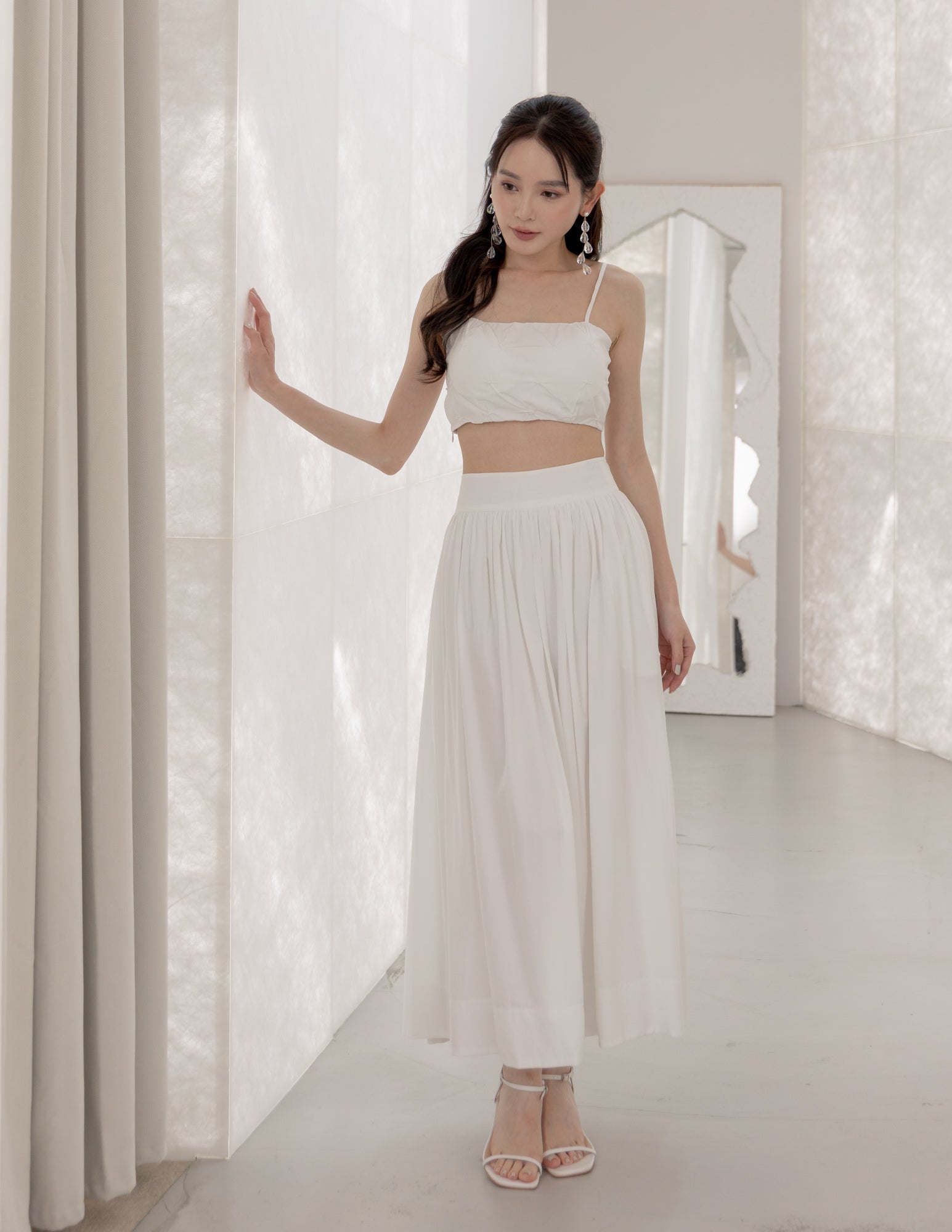 Morie Dress Co-Ord Set in White