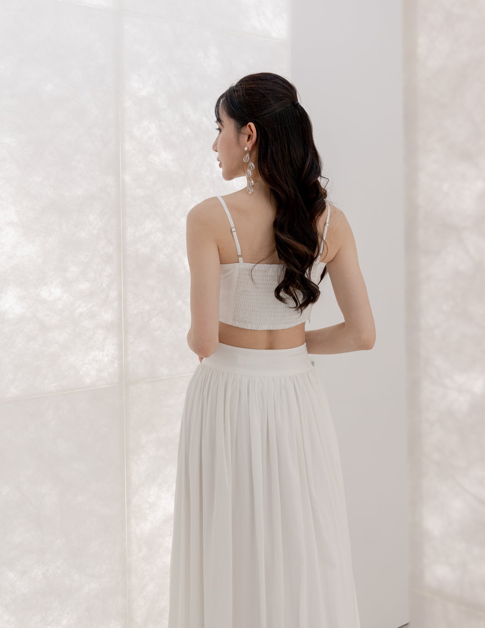 Morie Dress Co-Ord Set in White