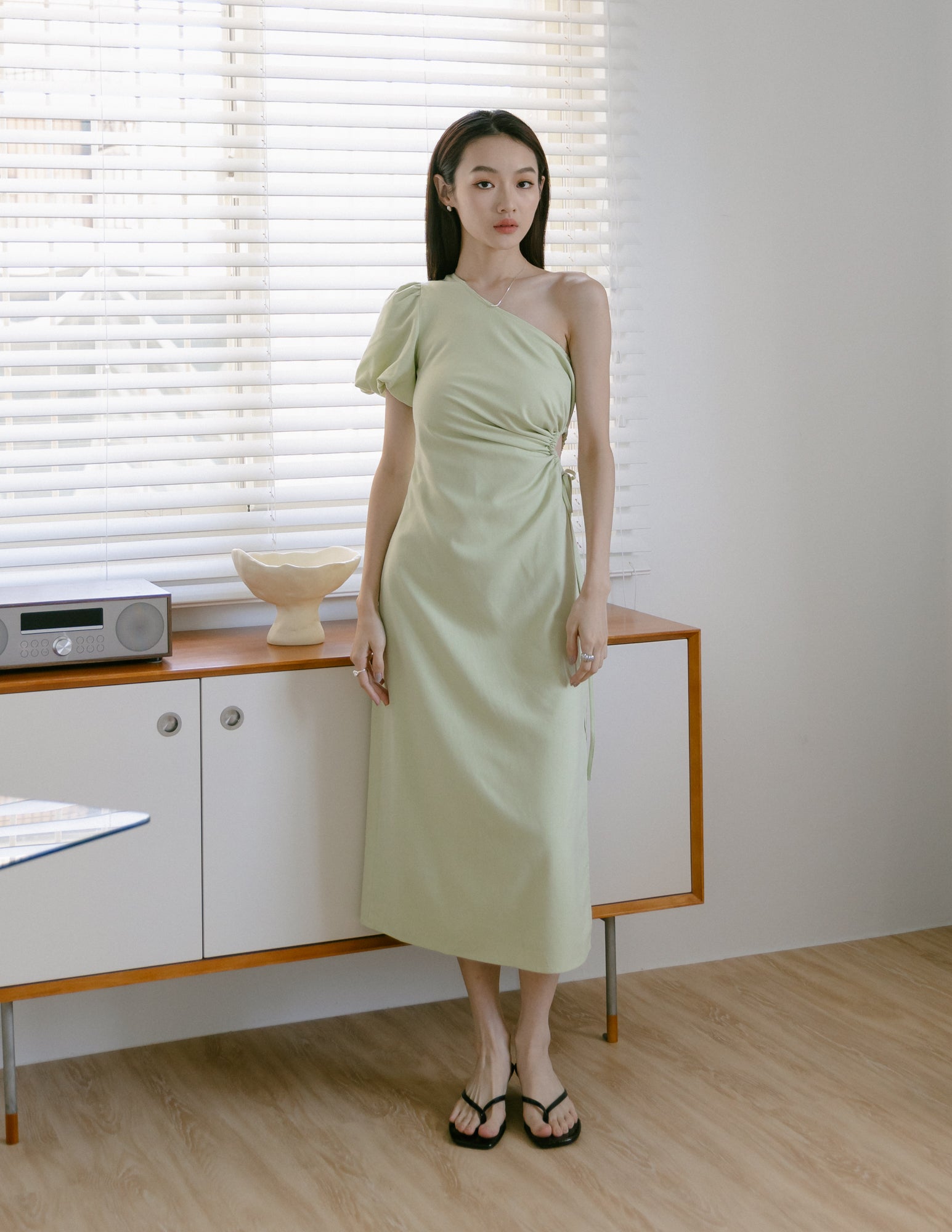 Meera Cutout Toga Dress in Sage