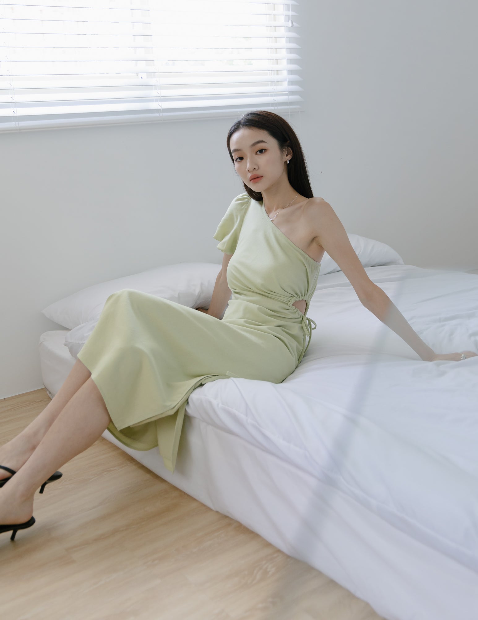 Meera Cutout Toga Dress in Sage Meera Cutout Toga Dress in Sage
