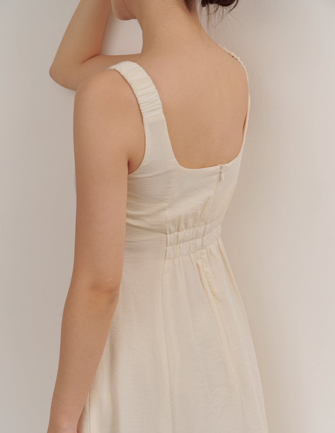 Carrie Panel Midi Dress in Ivory