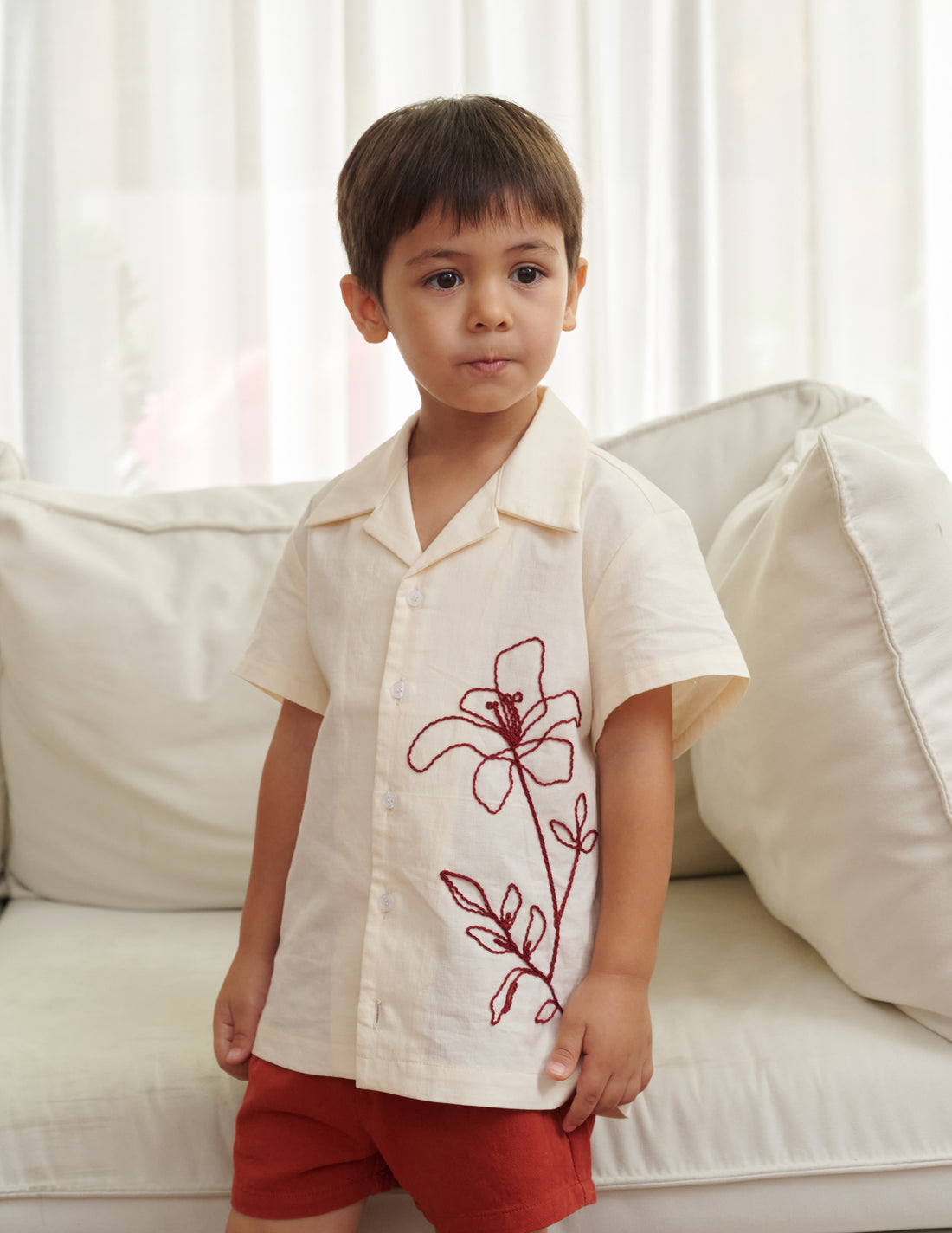 *PREORDER - ETA: 7-10 JAN* Ken Embroidered Floral Boy's Shirt