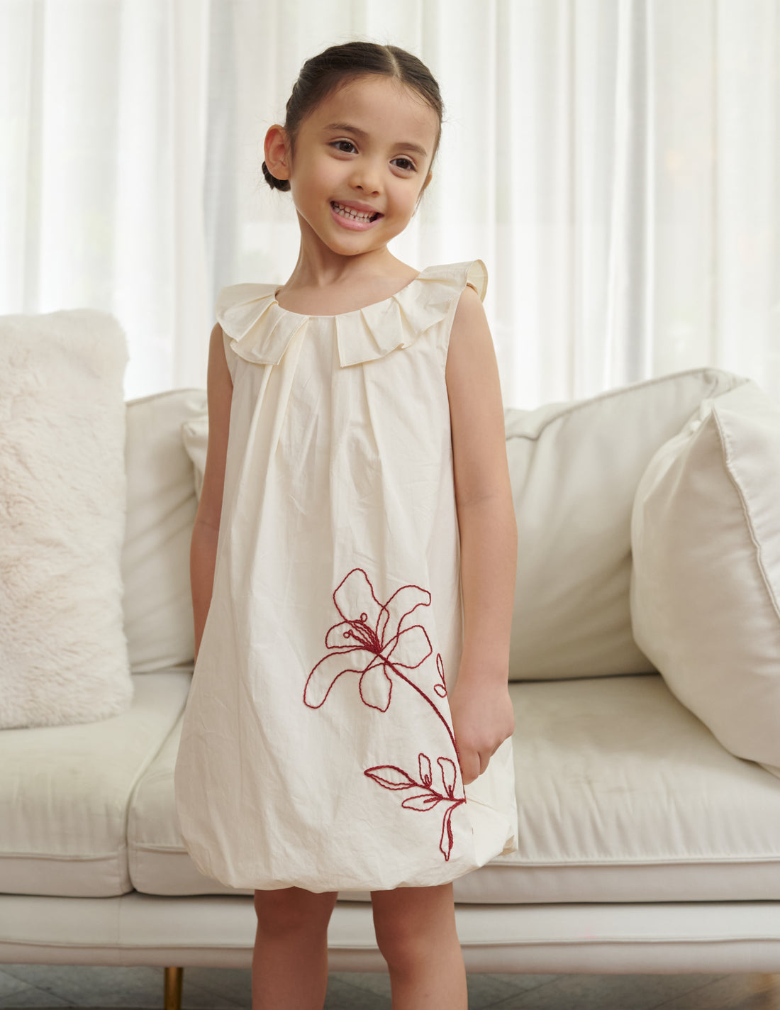 *PREORDER - ETA: 7-10 JAN* Kimi Embroidered Floral Girl's Dress