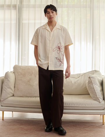 Ryo Embroidered Floral Men's Shirt