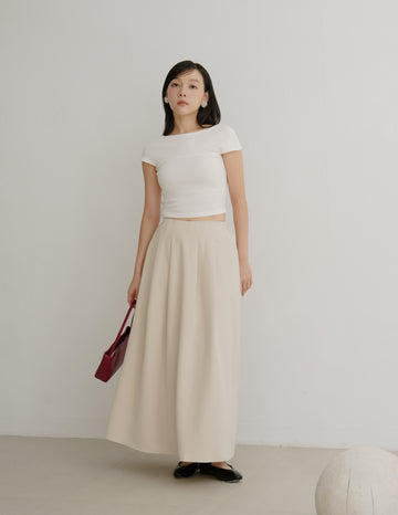 Willow Maxi Skirt in Beige