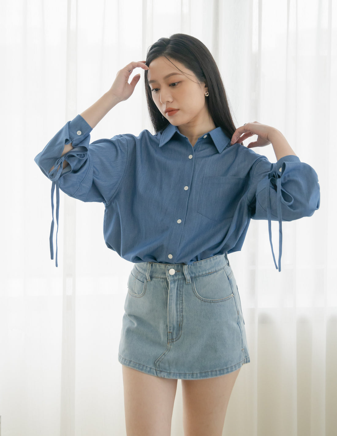 Charlie Oversized Shirt in Denim