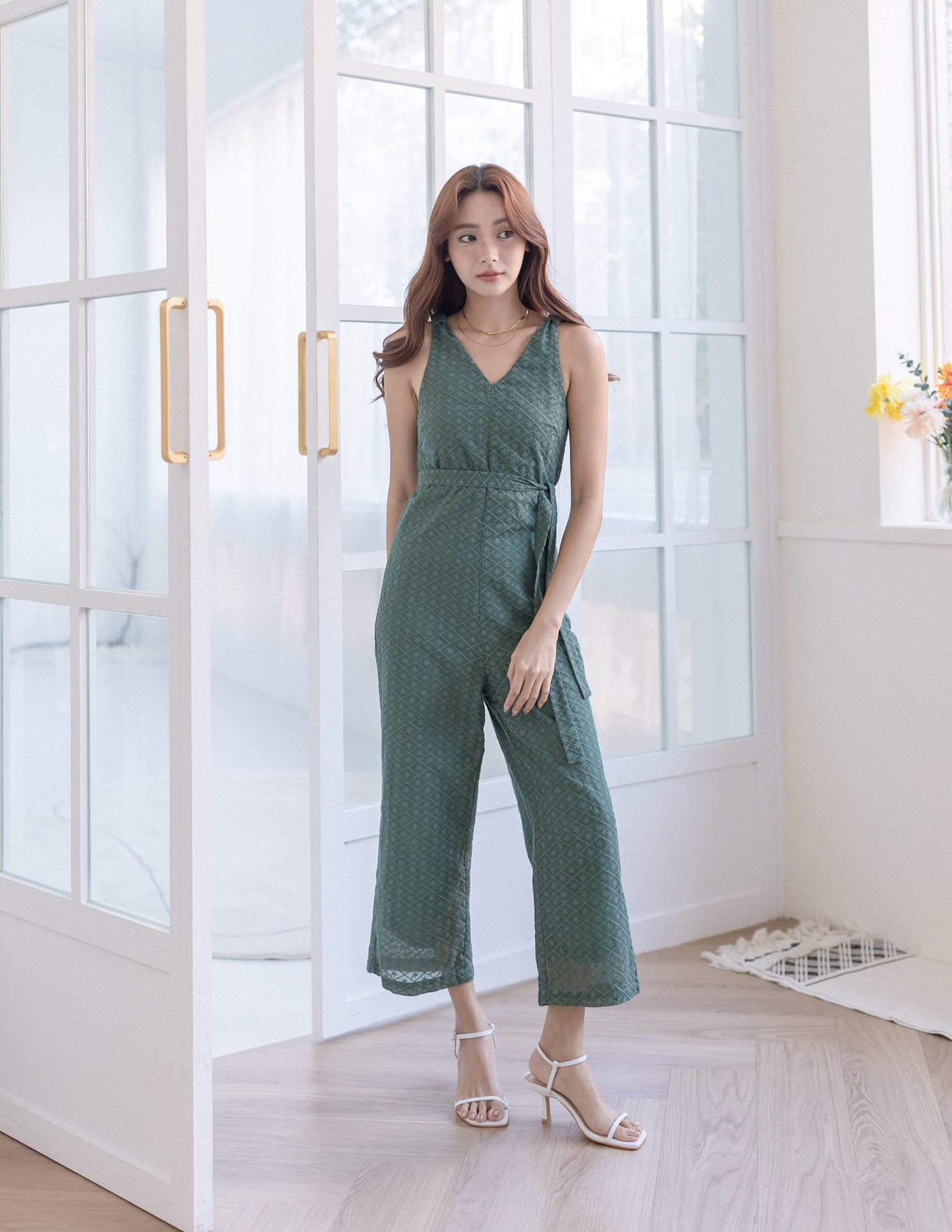 Genevieve Jumpsuit in Forest
