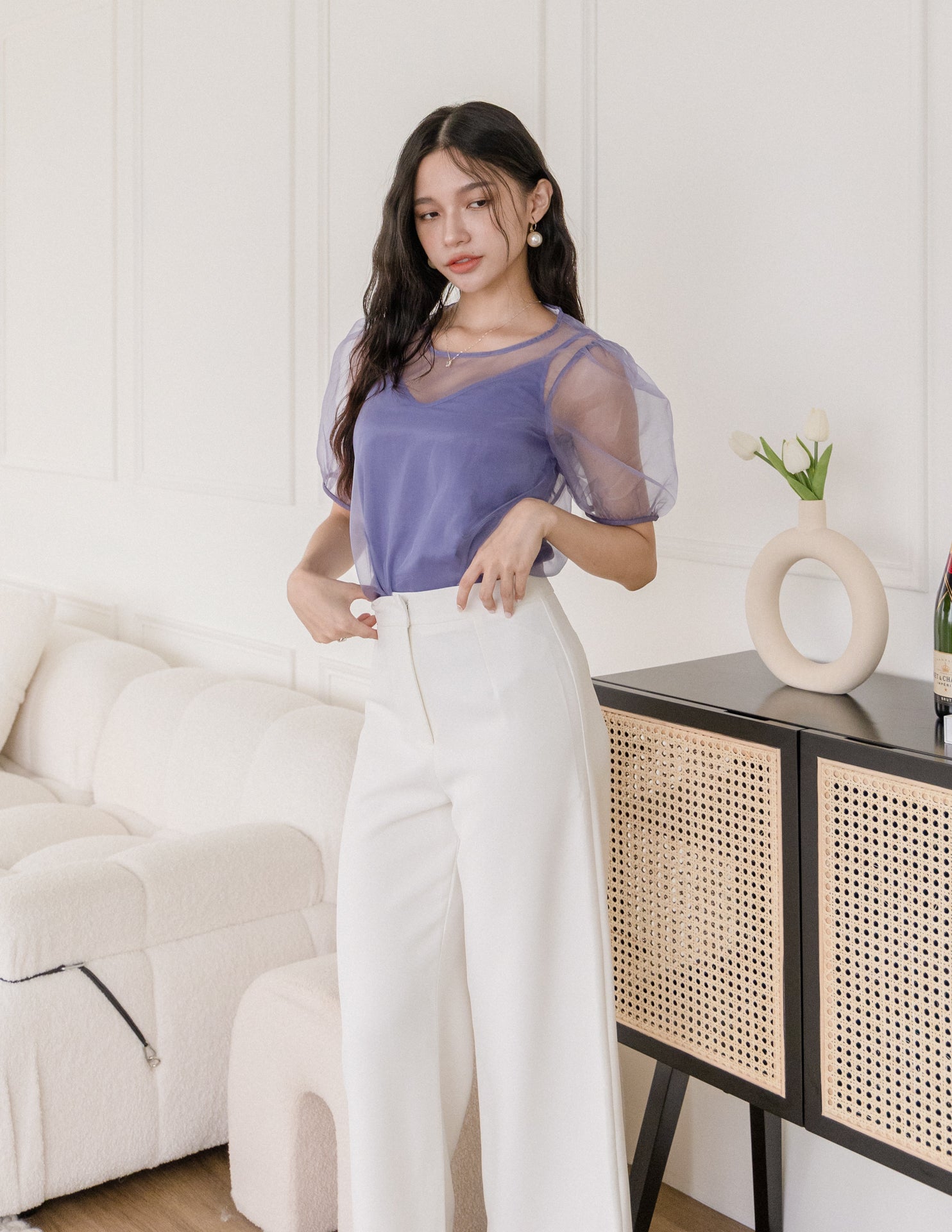 Victoria Top in Periwinkle
