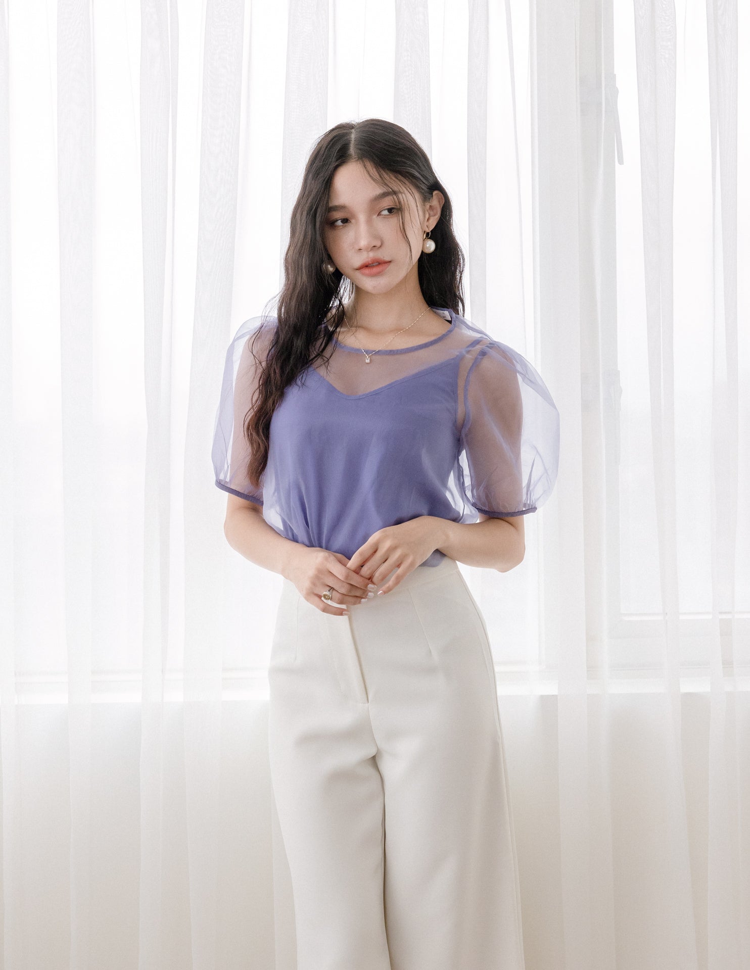 Victoria Top in Periwinkle