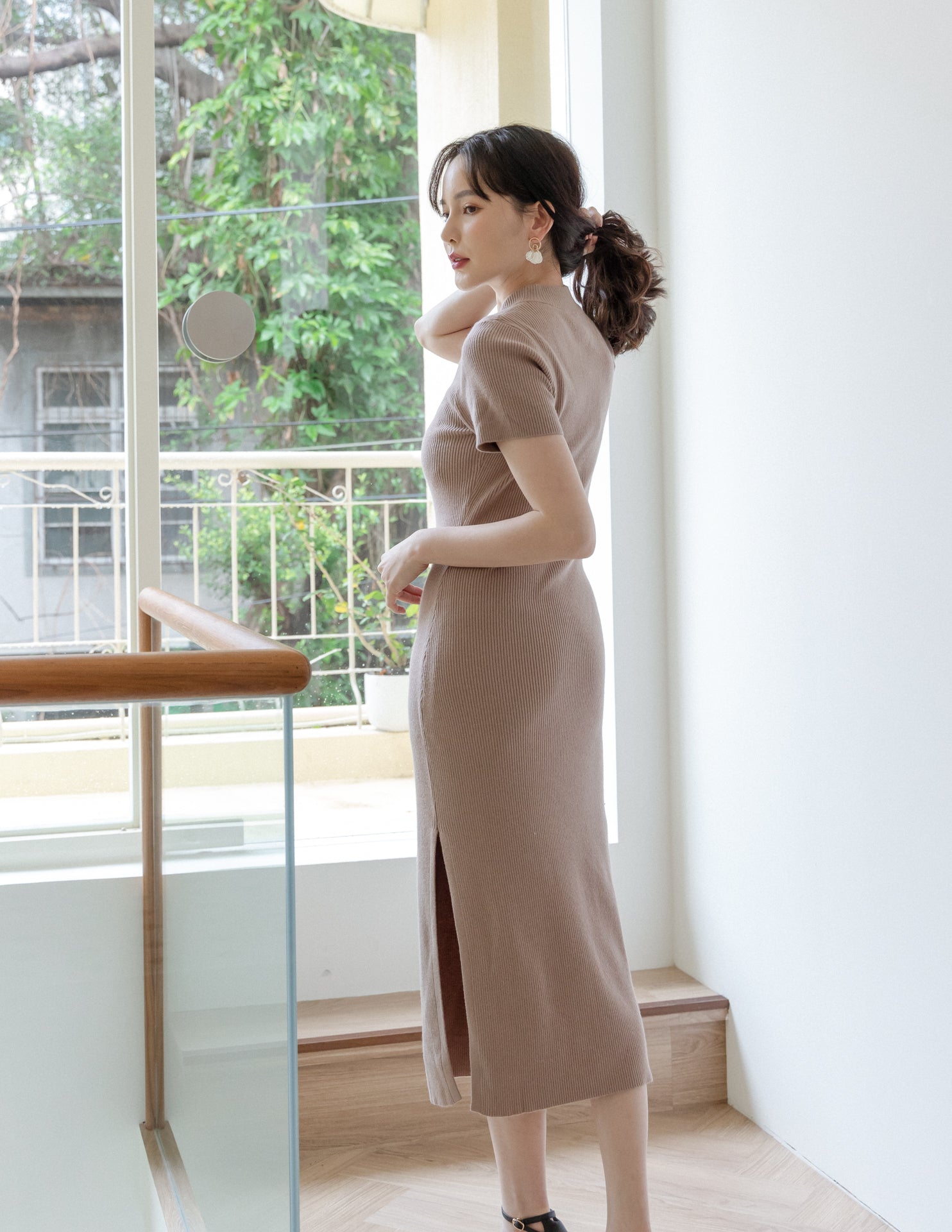 Pauline Dress in Taupe