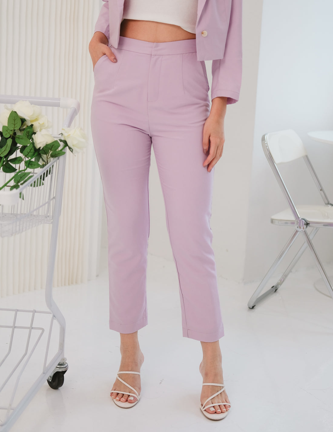 Kaci Pants in Lilac Pink