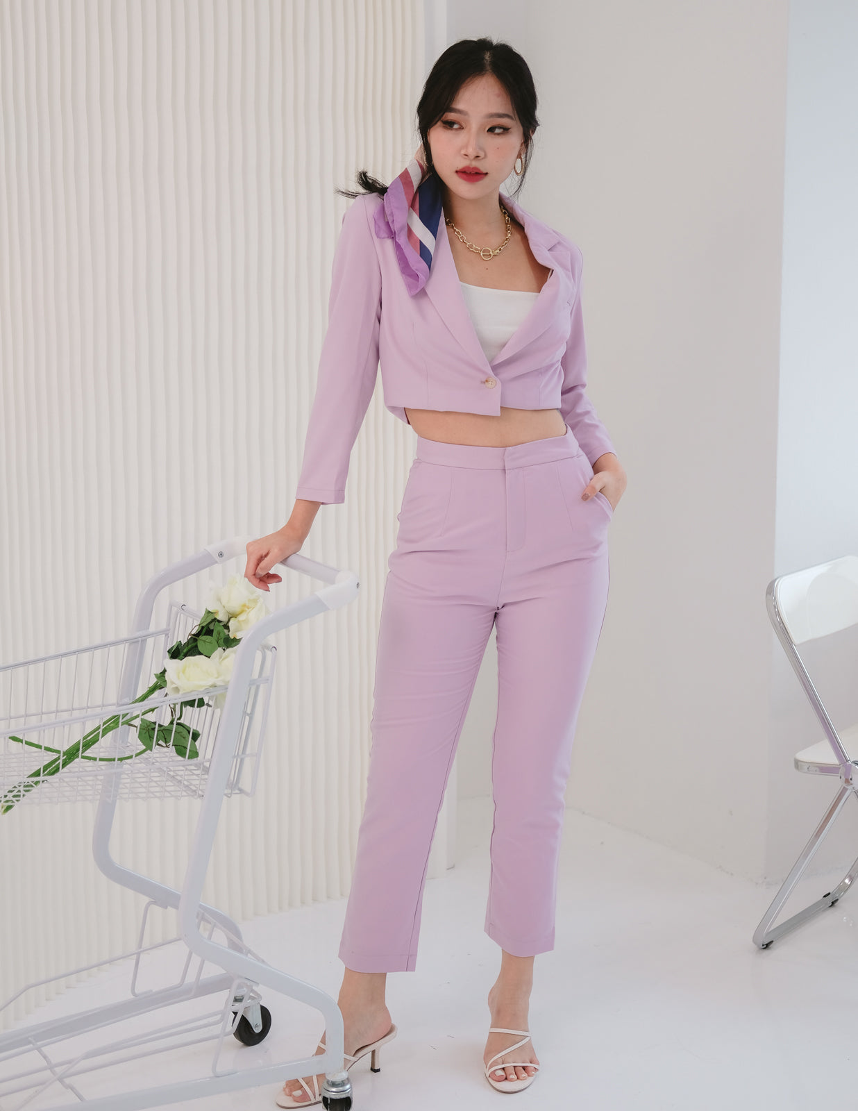 Kaci Pants in Lilac Pink