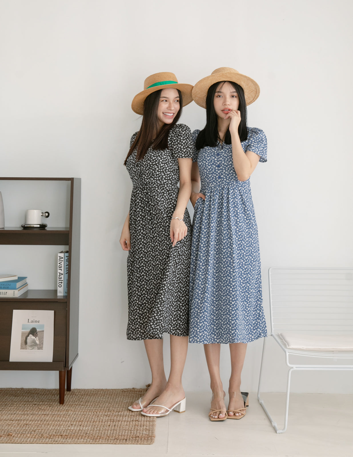 Giselle Floral Dress in Black
