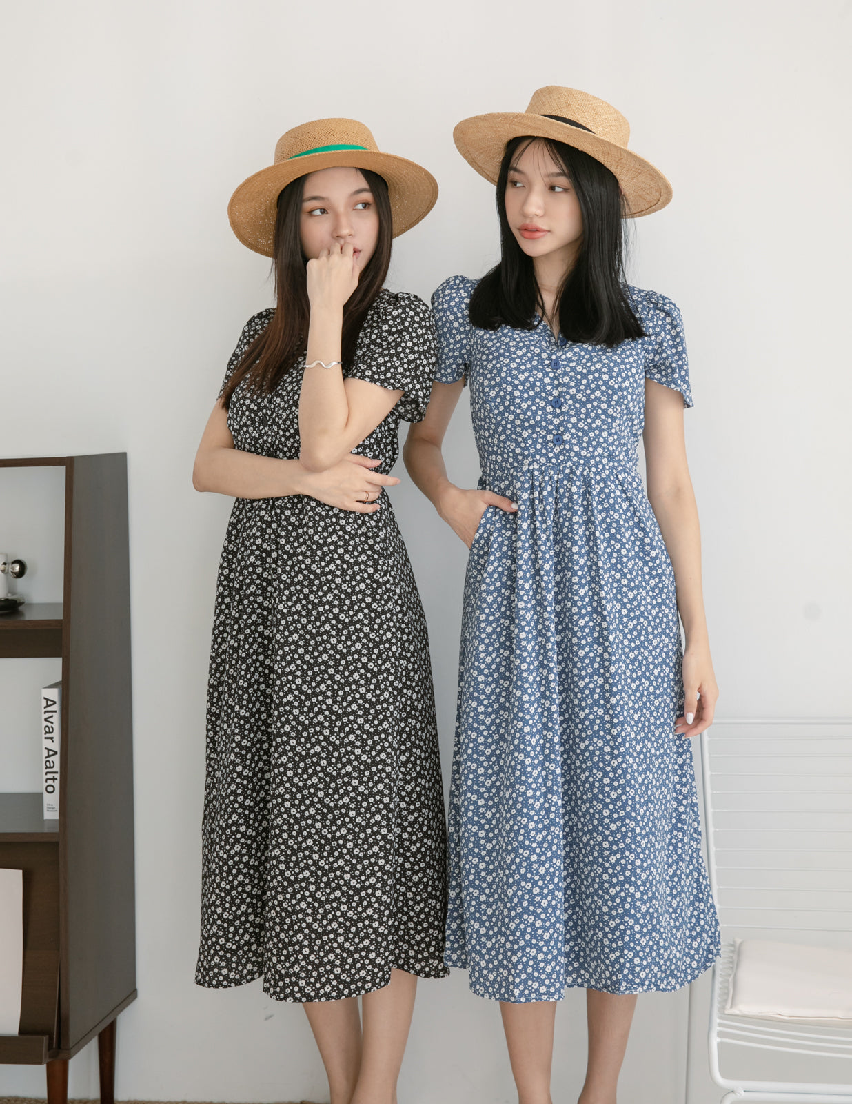 Giselle Floral Dress in Black