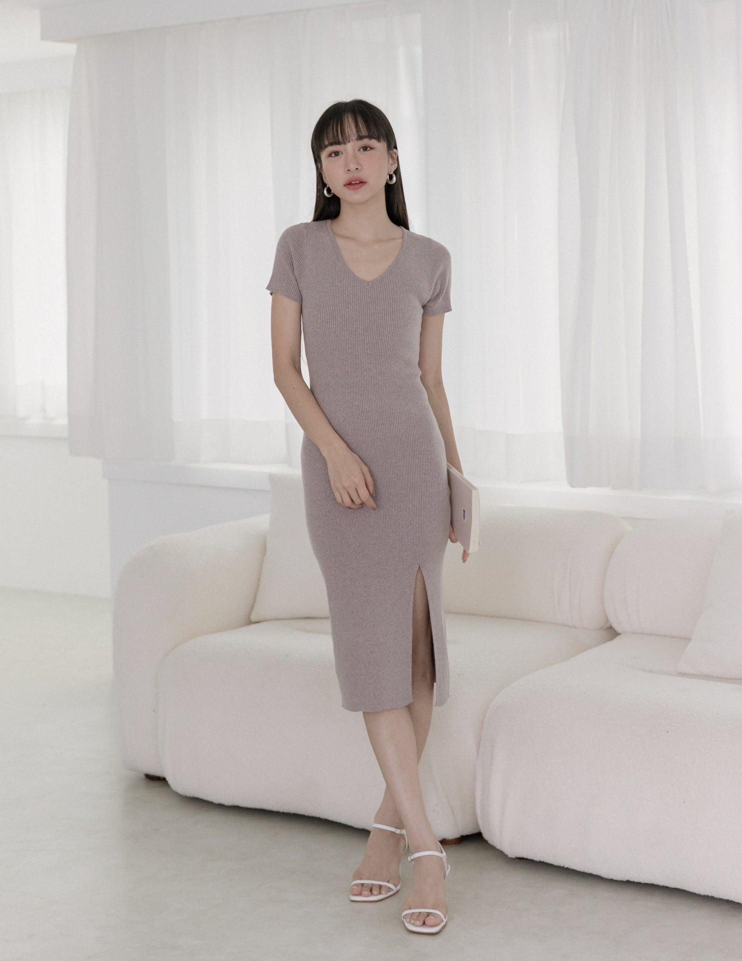Phyllis Dress in Taupe