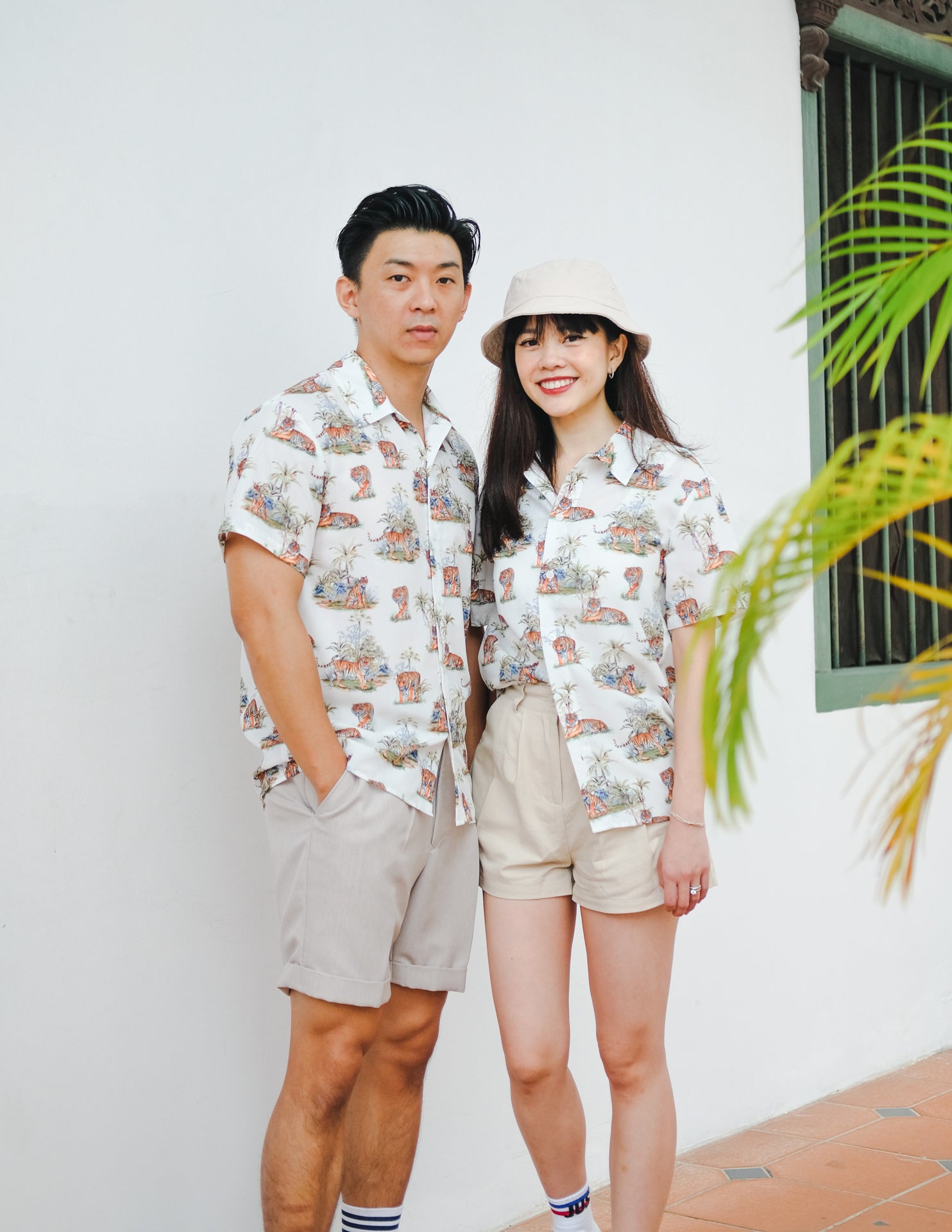 Tropical Tiger Shirt in White