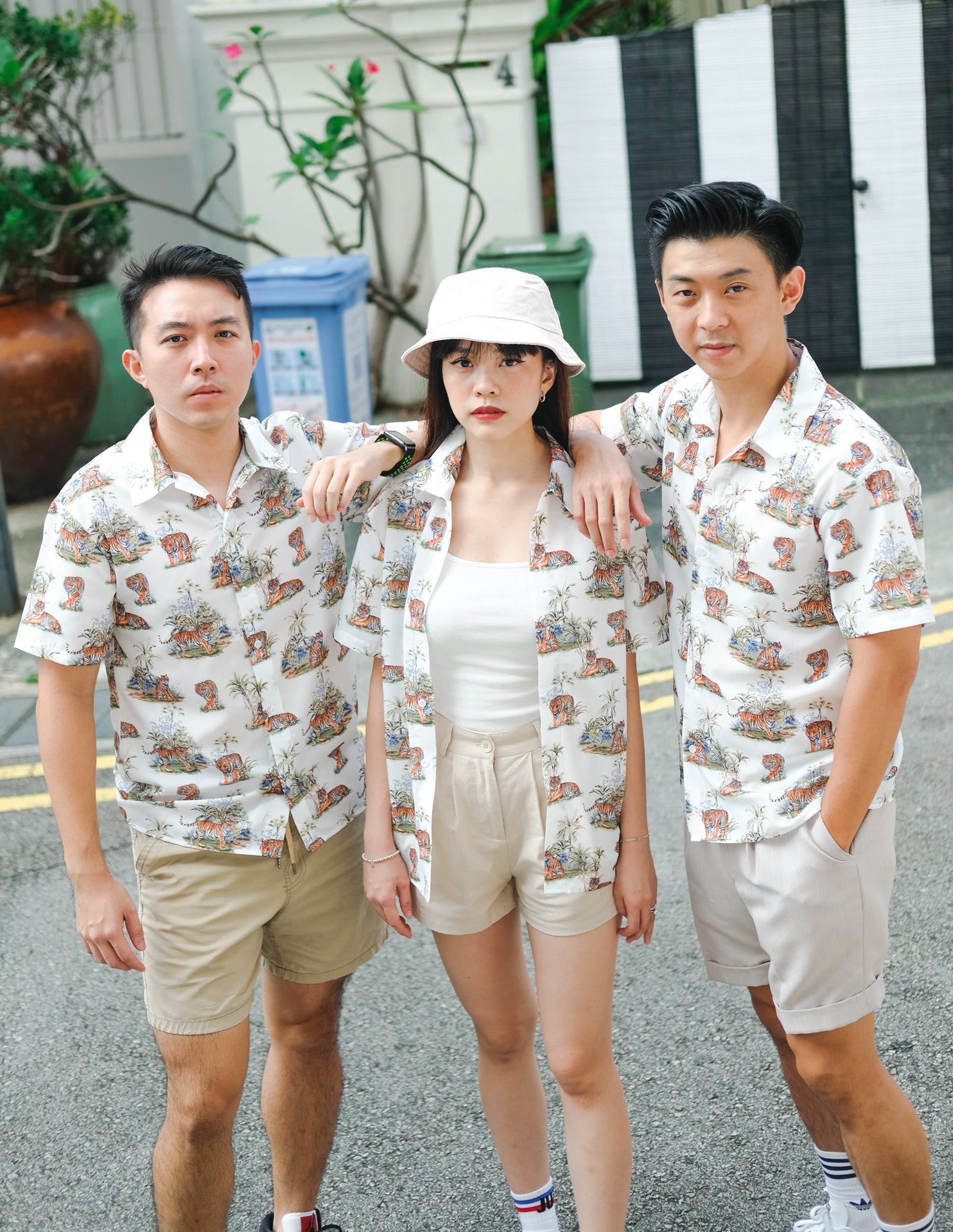 Tropical Tiger Shirt in White