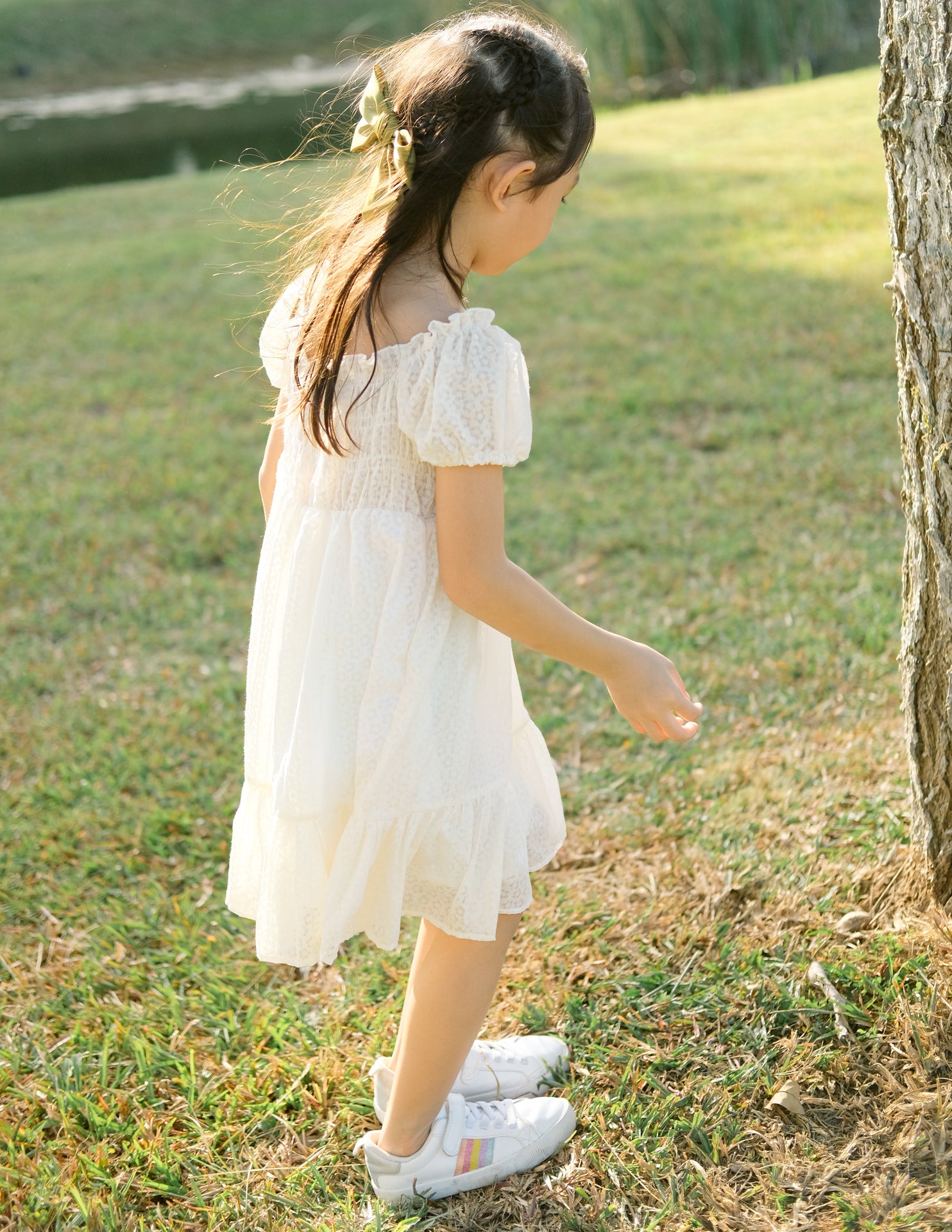 *KIDS* Mikaela Dress in Cream Daisy